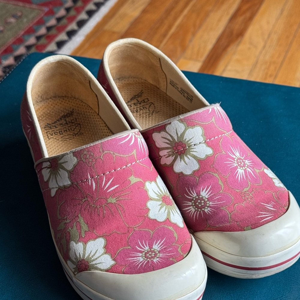 Dansko Pink Floral Women's Mules